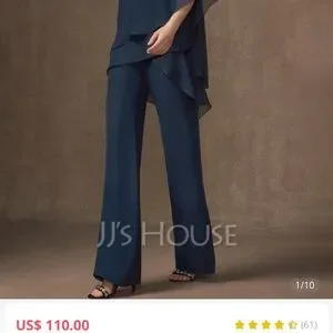 JJs House Pants Jumpsuits Beautiful Jj S House Steel Grey Chiffon Pant Suit Poshmark